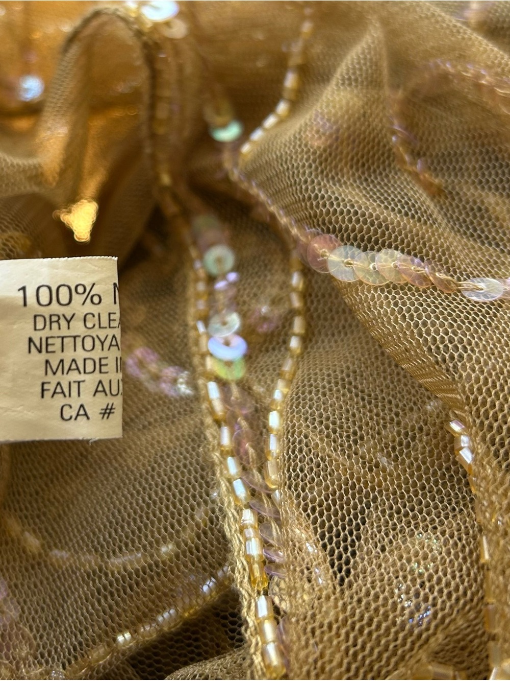 1920s style beaded sequin evening cape bolero flapper shawl. Made in India - Picture 9 of 10